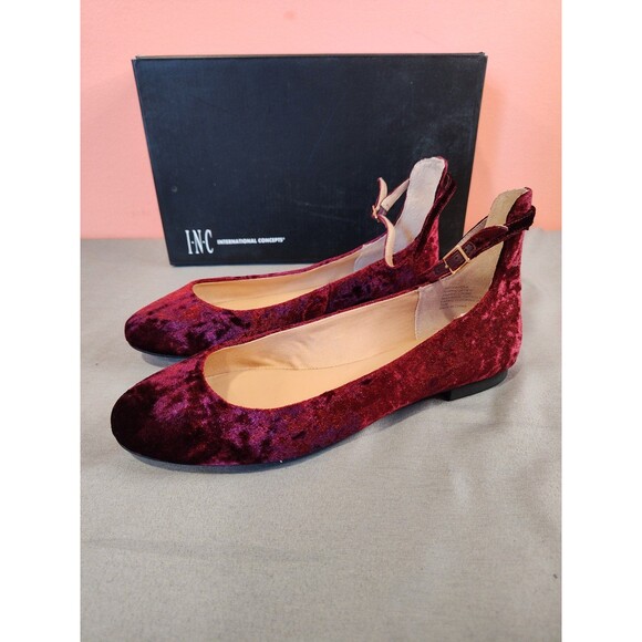 Women's I.N.C. Fayena Ballet Flats Merlot US 7.5 - Picture 1 of 7